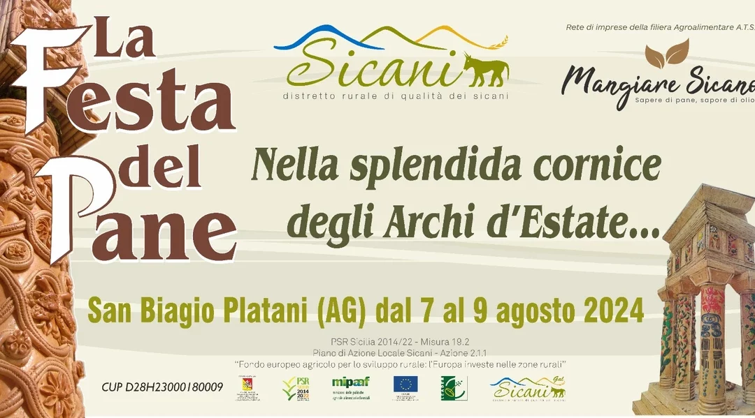 Festa del Pane di San Biagio Platani (Ag): dal 7 al 9 agosto si celebra l’agroalimentare del territorio sicano